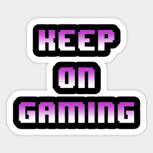 Keep On Gaming 8 Bit Pink Sticker